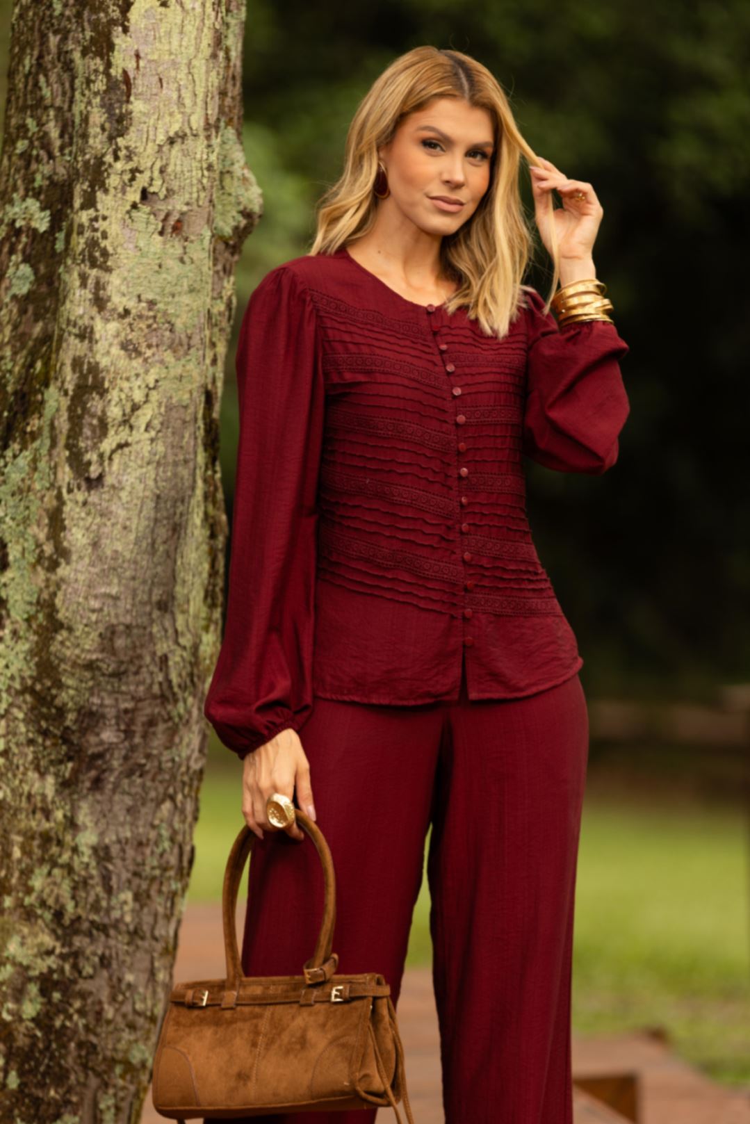 BLUSA MG LONGA C/ PREGA E ENTREMEIO