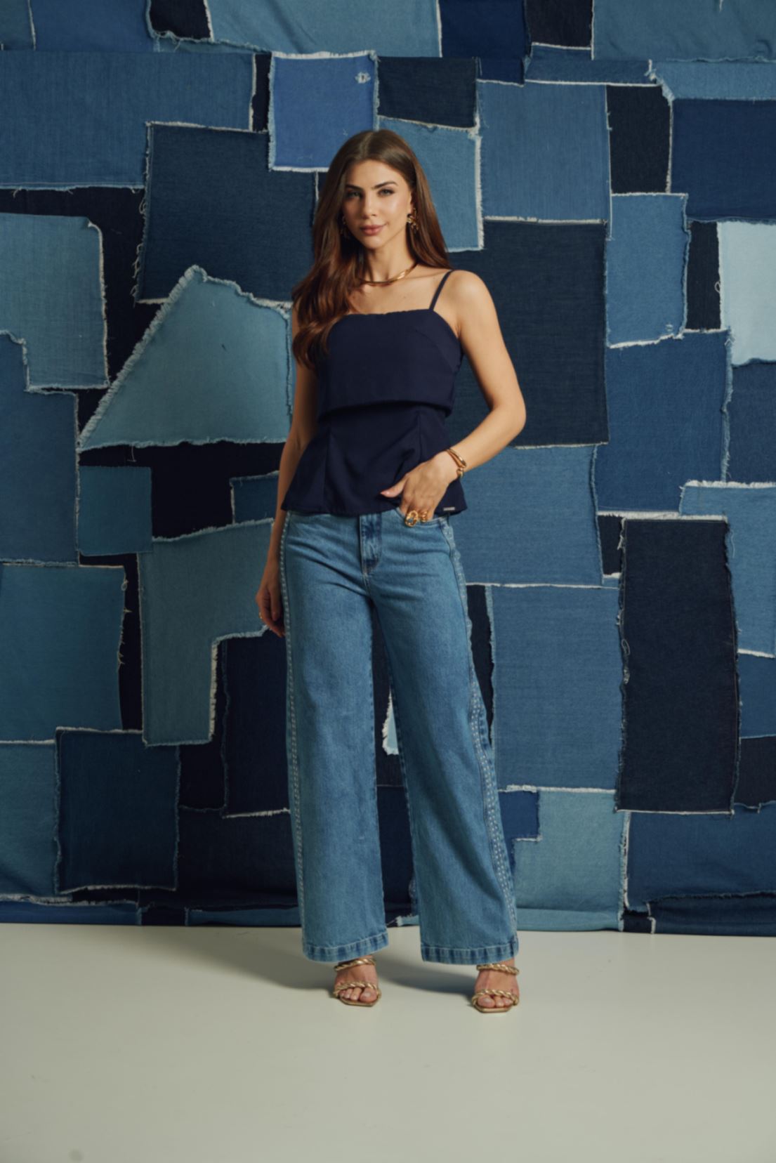 Calça Fem Wide Leg