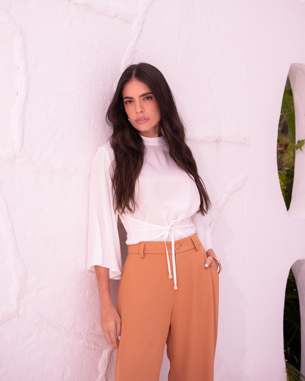 Blusa com Amarração Rayon