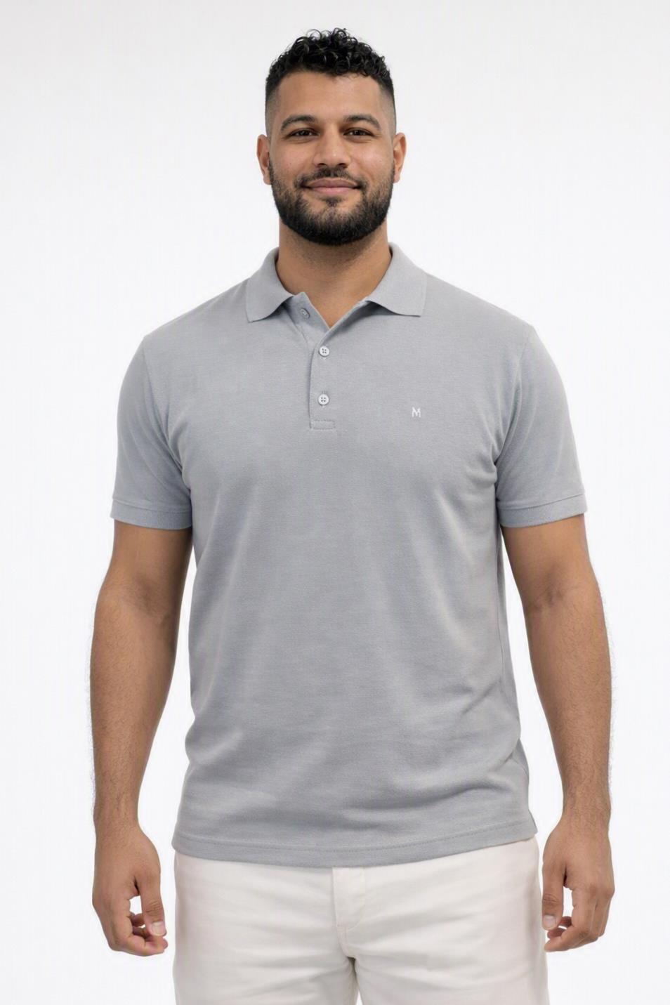 Camiseta Polo Masculina Piquet com Botões