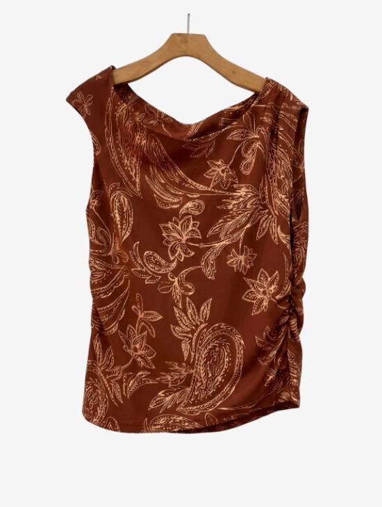 BLUSA ESTAMPADA C/ FRANZIDO