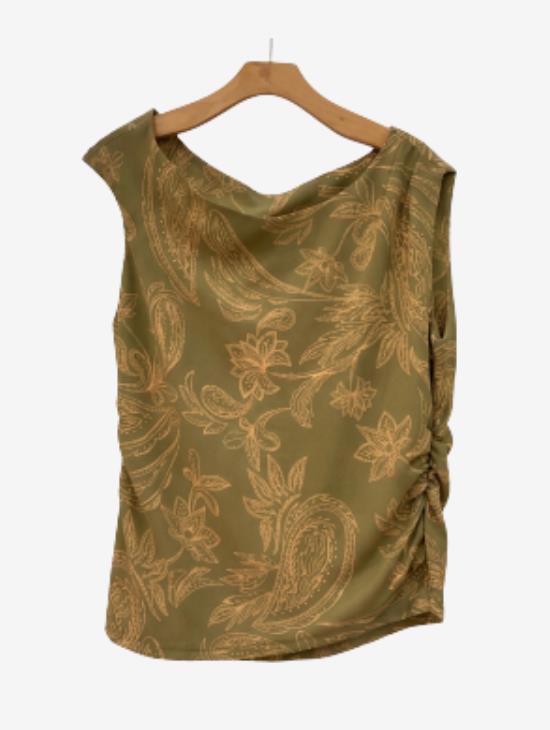 BLUSA ESTAMPADA C/ FRANZIDO